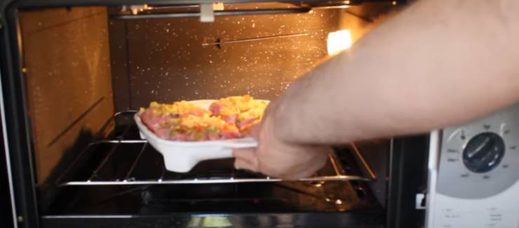 Linguiça recheada de forno