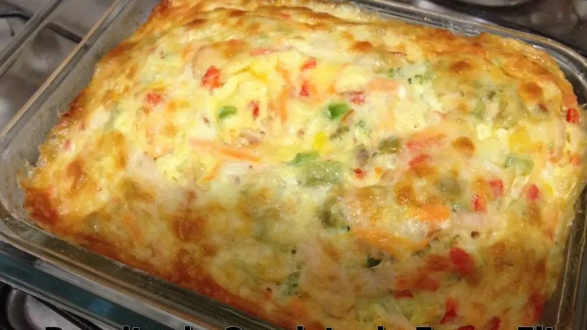 Omelete de forno para o almoco: Rapido, nutritivo e que agrada todo mundo