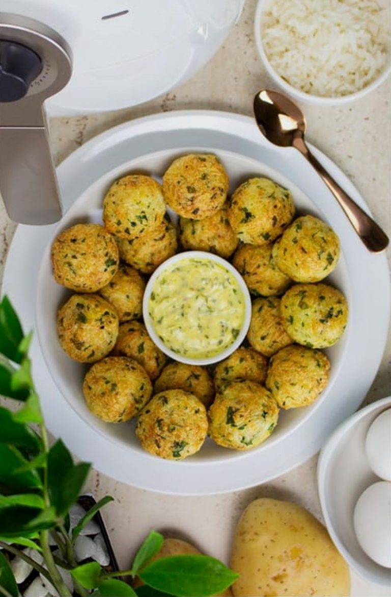 Receita Bolinho de Arroz Assado Airfryer