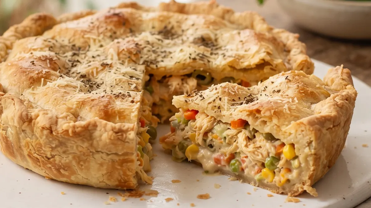 Torta de frango de liquidificador