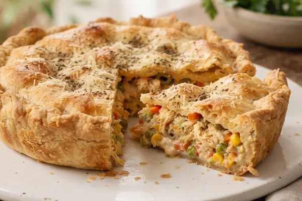 Torta de frango de liquidificador